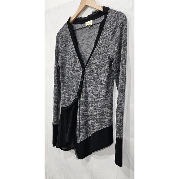 Anthropologie Meadow Rue Womens Cardigan Asymmetric Fairy Grunge Sweater Gray S - Picture 9 of 16